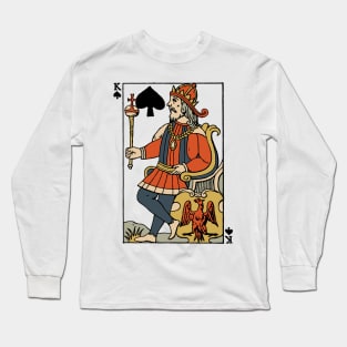 Character of Playing Card King of Spade Long Sleeve T-Shirt